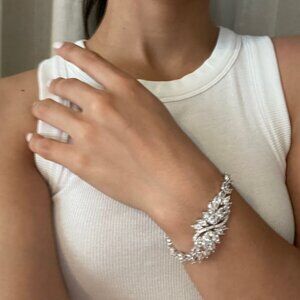 Bling! Faux diamond "Material Girl" bracelet